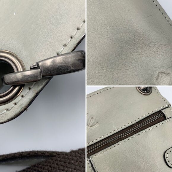 Patricia Nash Burnished Tooled Leather Francesca Organizer Crossbody Bag in Gray - Picture 11 of 12